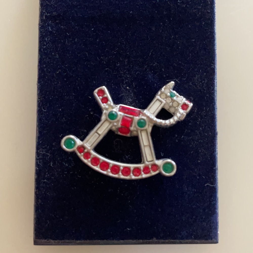 NWT Swarovski rockinghorse pin